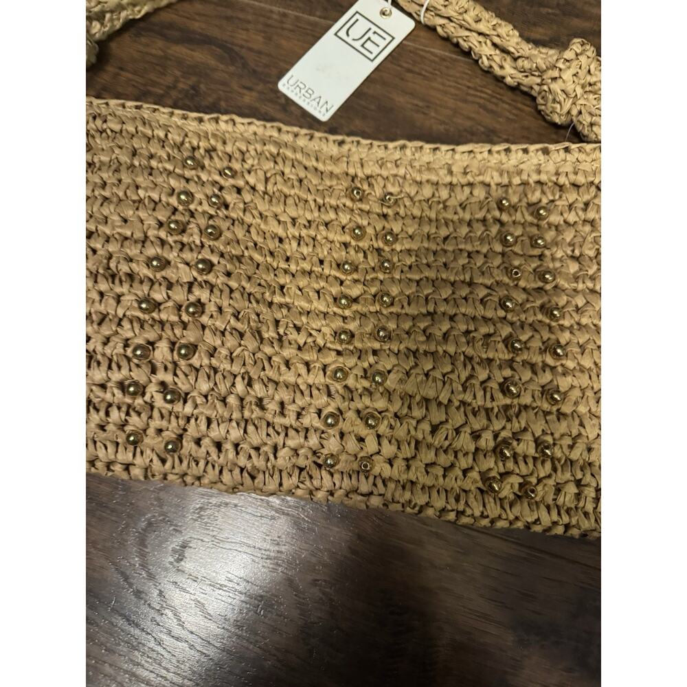 Urban Expressions Clarissa Beaded Shoulder Bag Ivory Gold - Picture 2 of 7